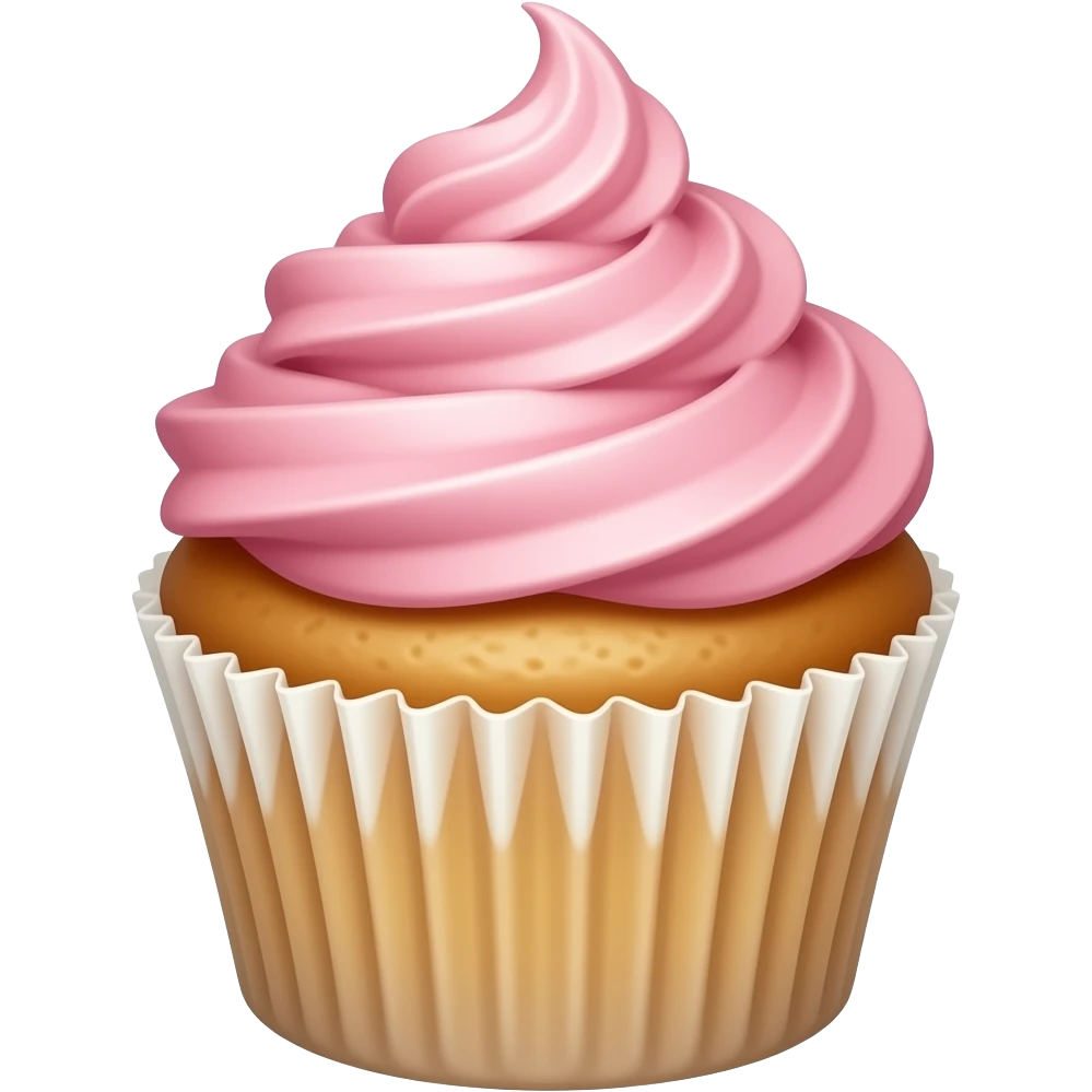 Cupcake with pink icing emoji