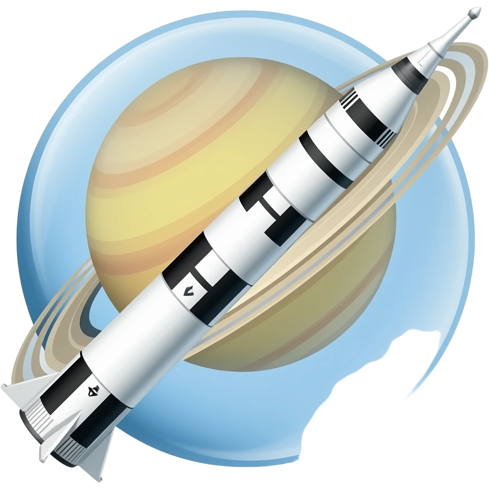 Saturn v rocket in 1978 emoji