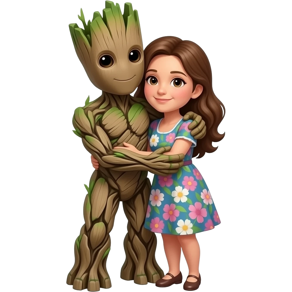 Mommy hugs Groot emoji