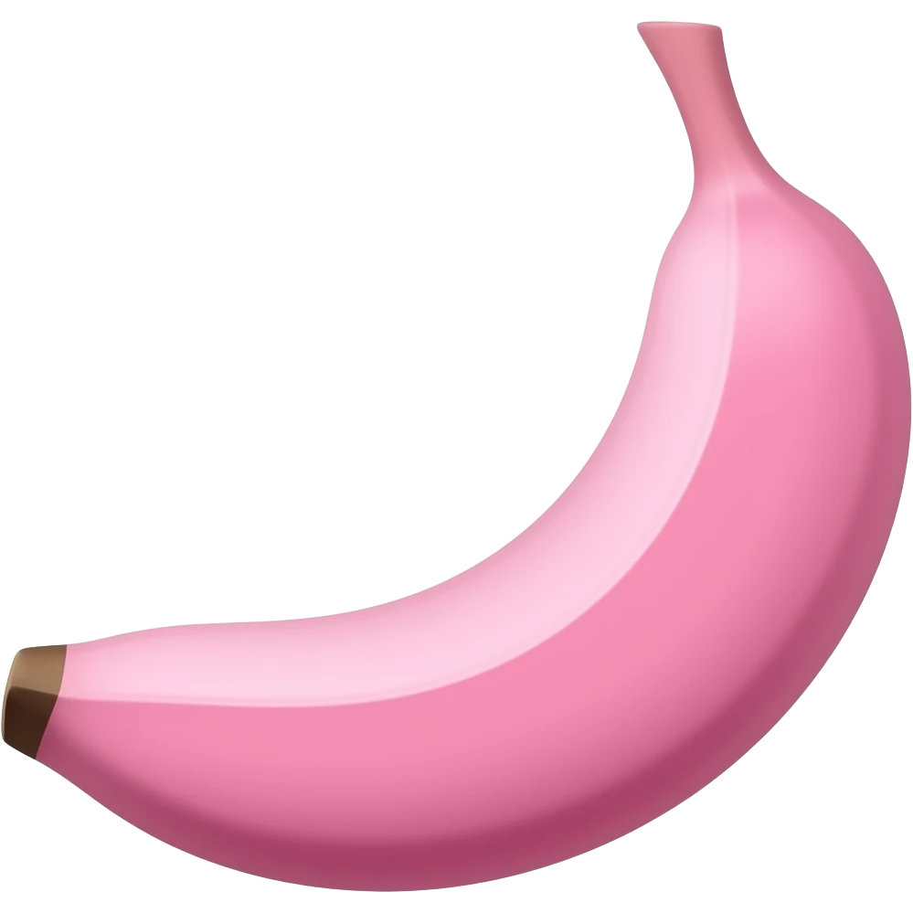 Kawaii pink banana emoji