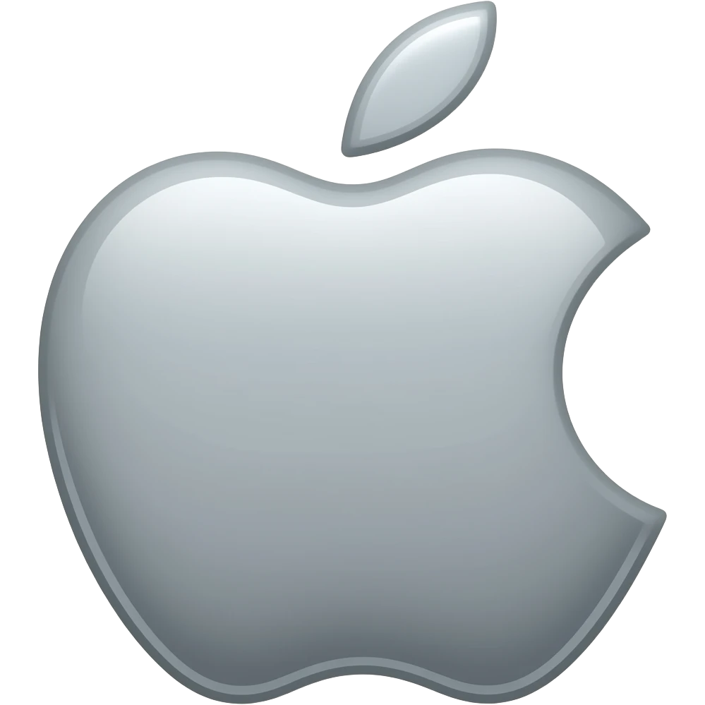 A iPhone that has a Apple logo emoji