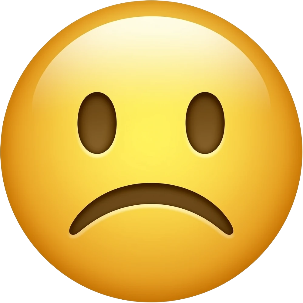 icon finder with sad face emoji