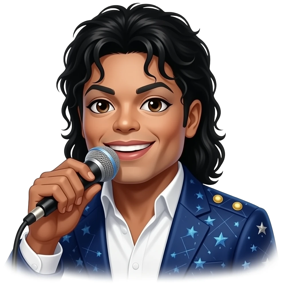 Michael Jackson singing emoji