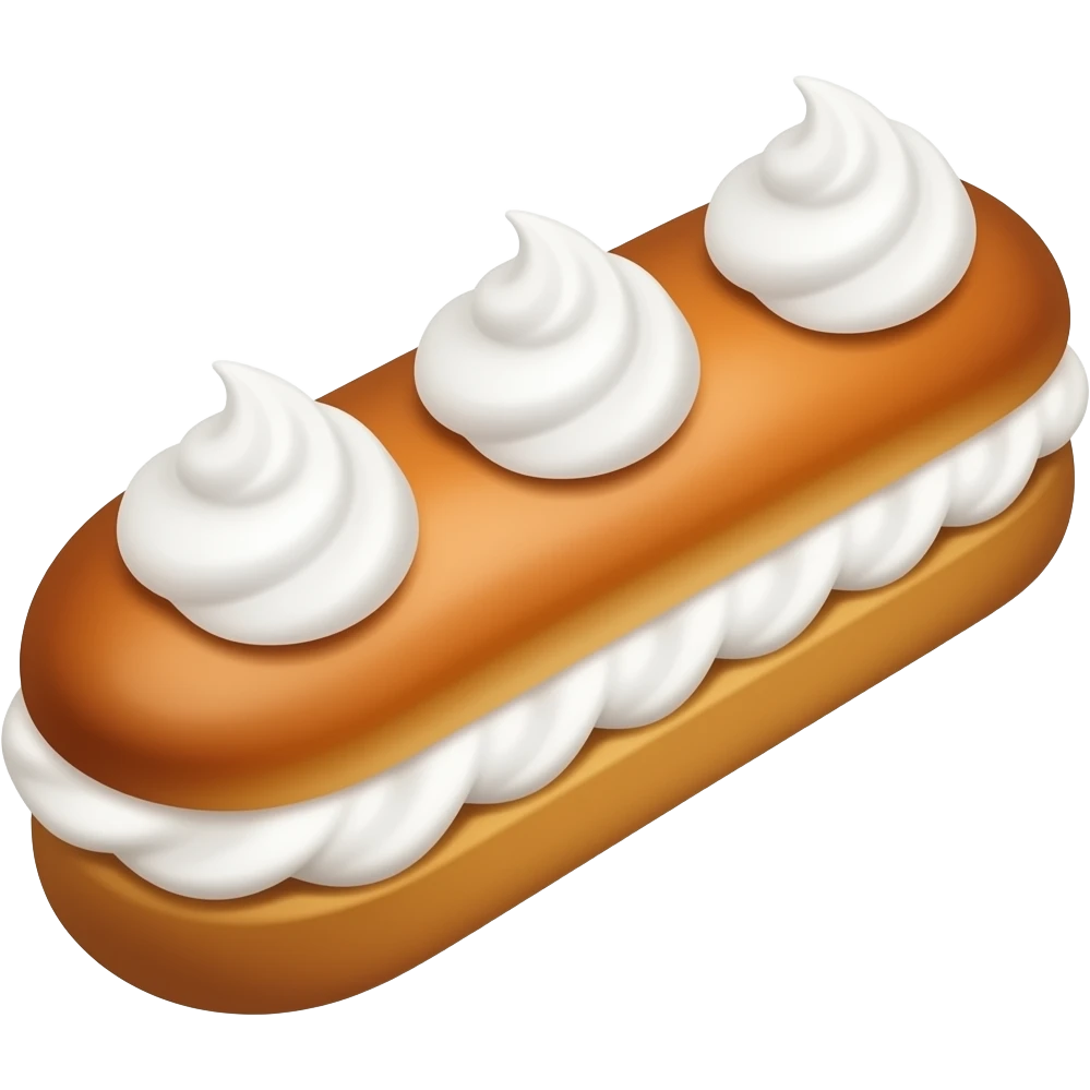 Эклер с белым кремом emoji
