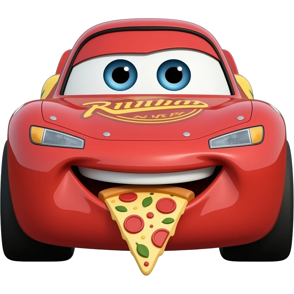 Lightning McQueen 🍕 boca emoji