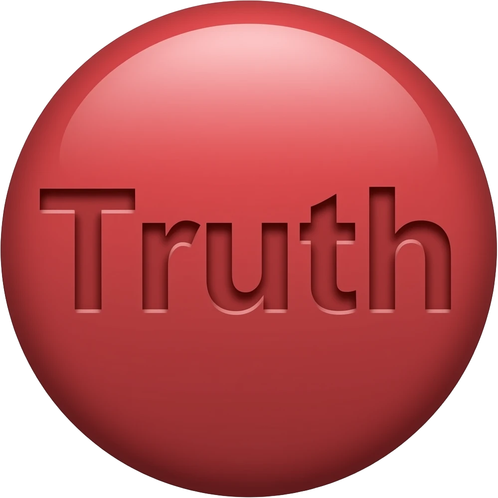 A red pill with "Truth" engraved in it. emoji