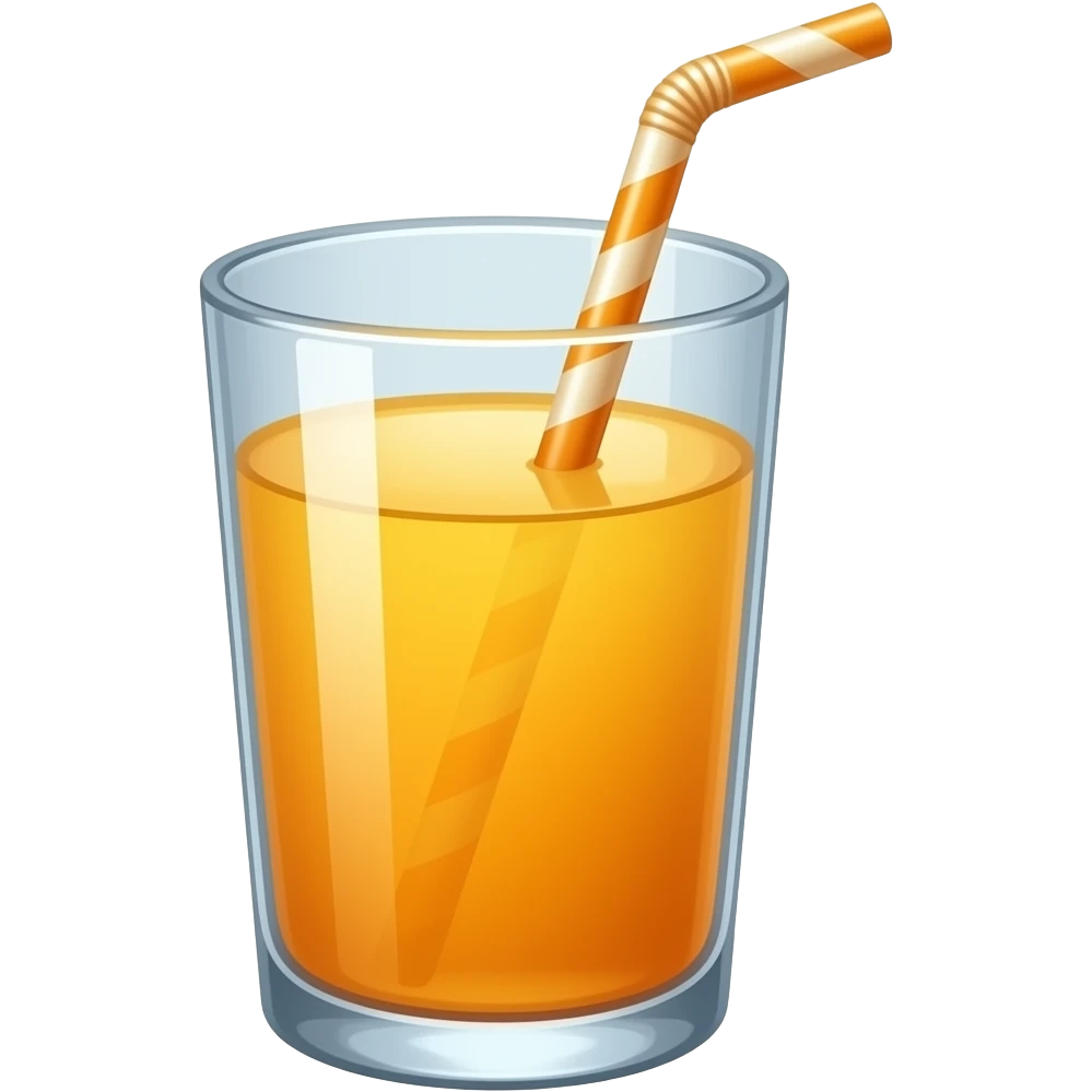 orange juice with straw emoji