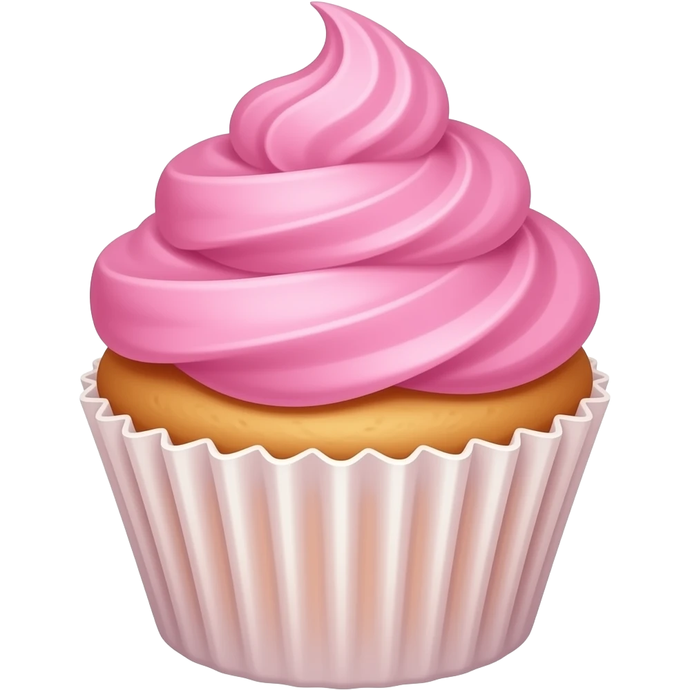Cupcake with pink icing emoji