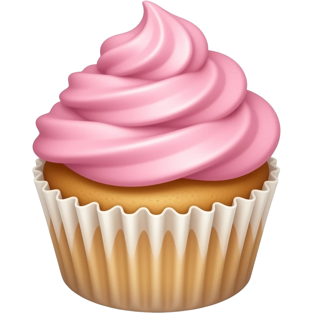 Cupcake with pink icing emoji