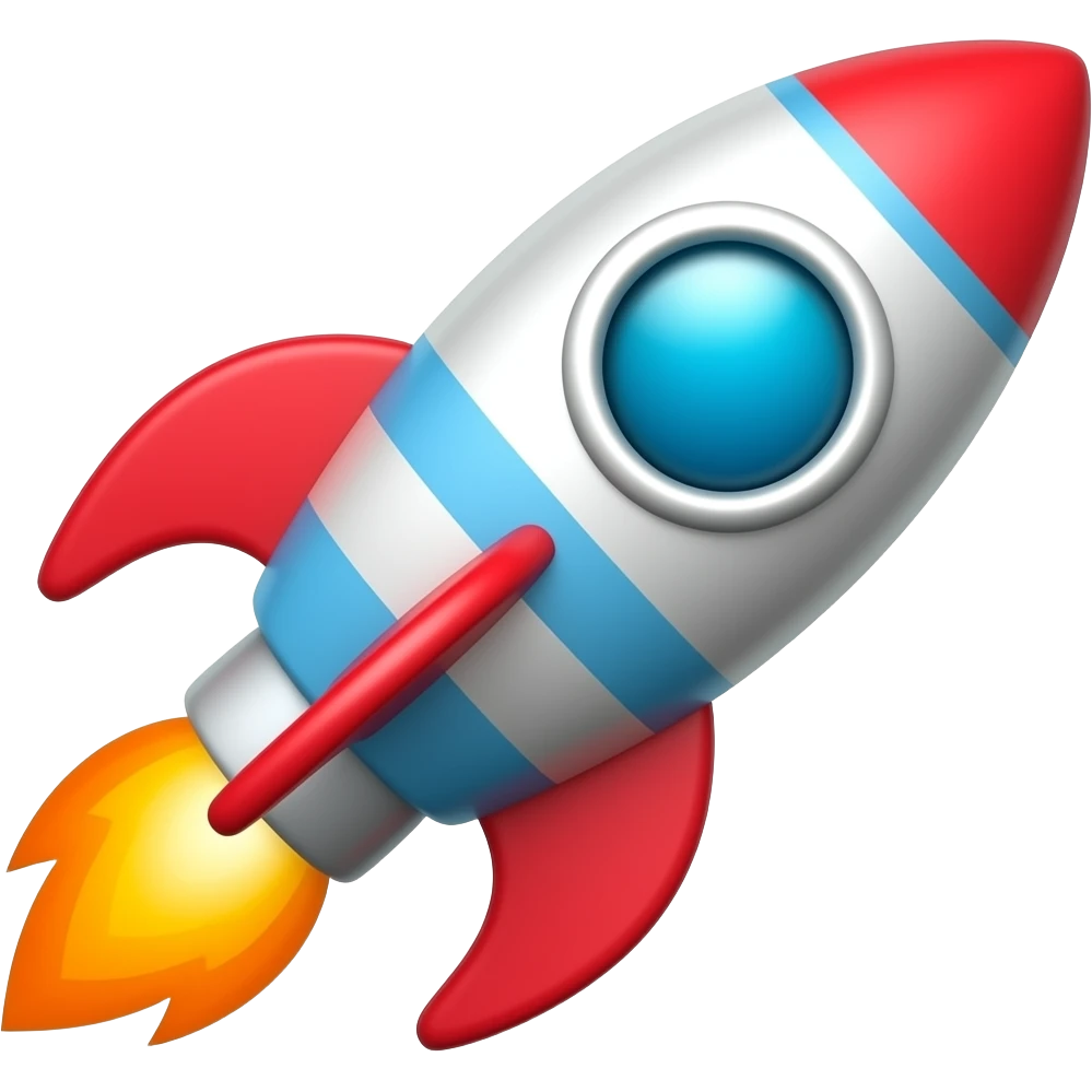 Kids Toy rocket ship emoji