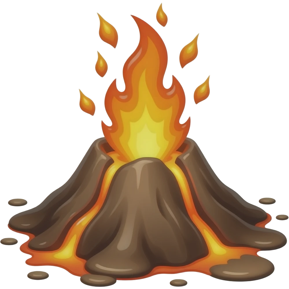 hot volcanic mud emoji