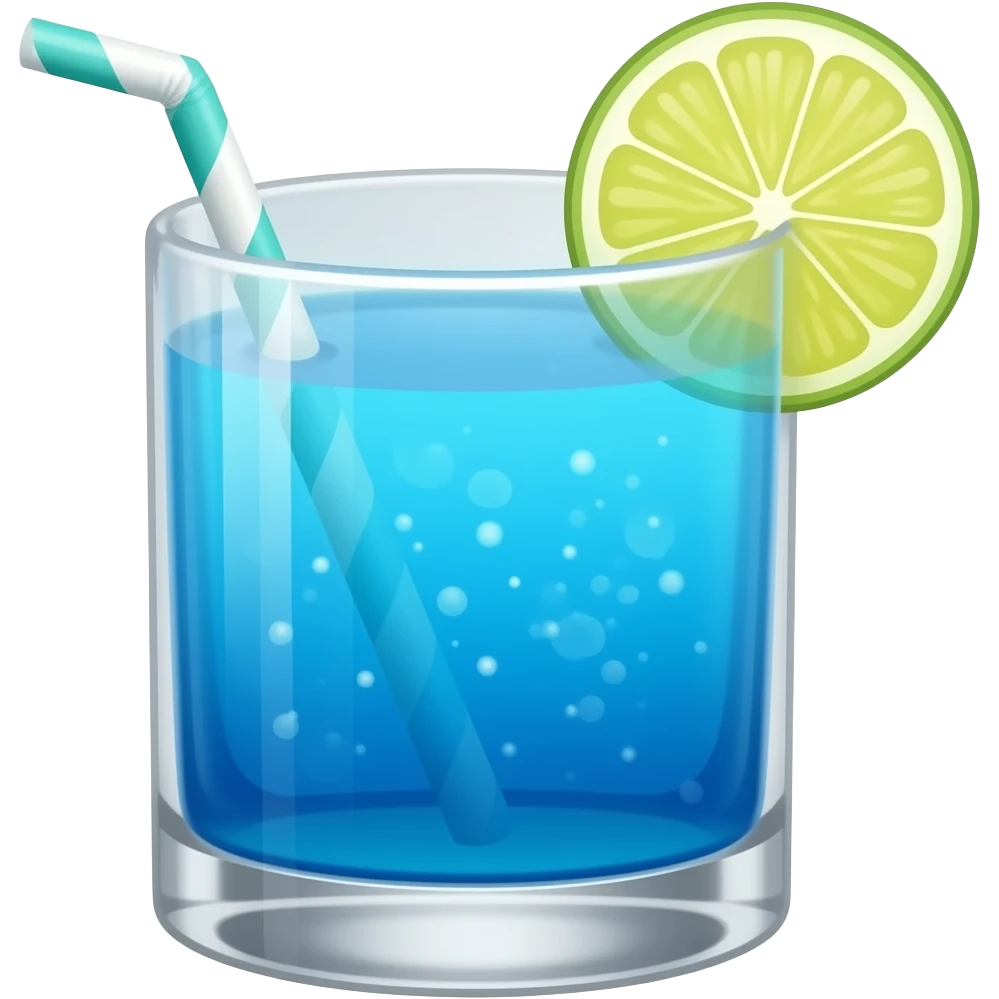 Blue buzzball cocktail emoji