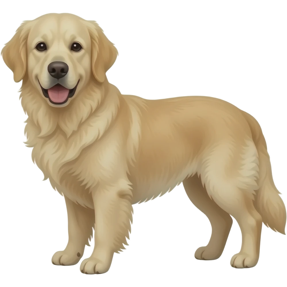 white english cream golden retriever emoji