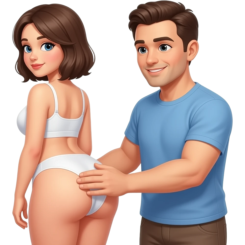 Man Spanking female ass emoji