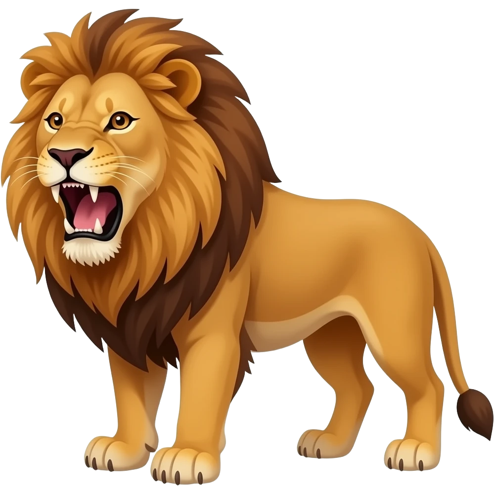Kükreyen aslan emoji