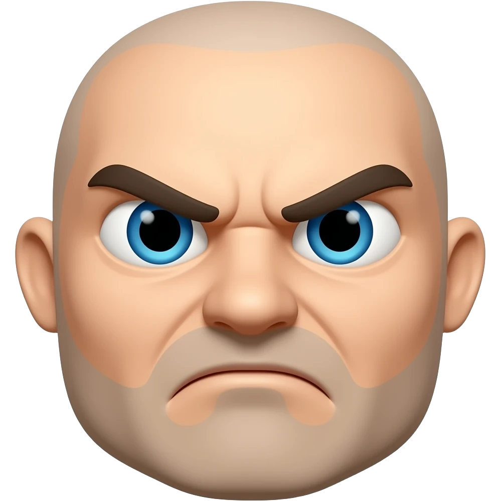 Angry face emoji