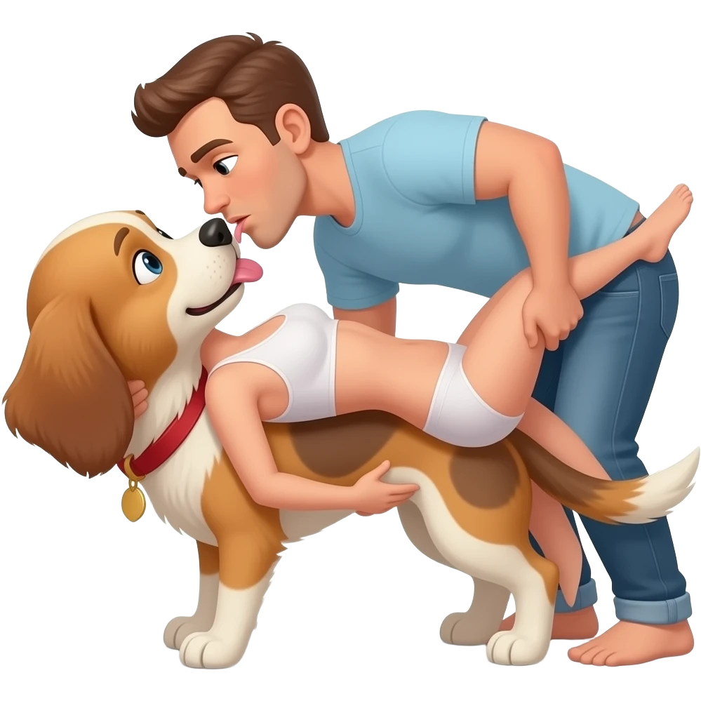 Man and women in doggy style sex position both having sex in doggy style emoji