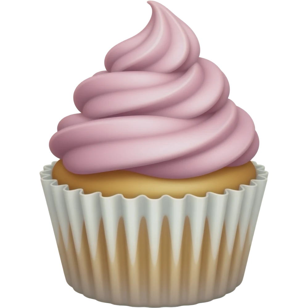 Cupcake with pink icing emoji