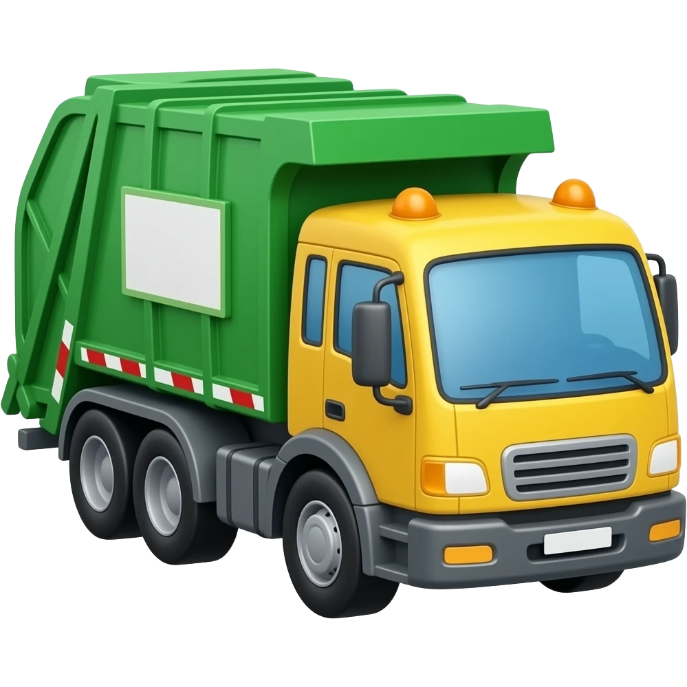 toy garbage truck emoji