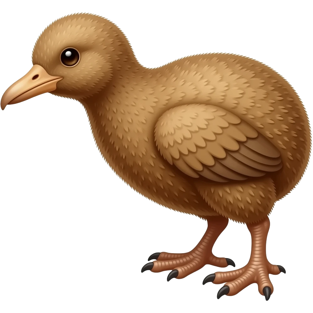 Kiwi bird (brown fliteless bird new Zealand emoji