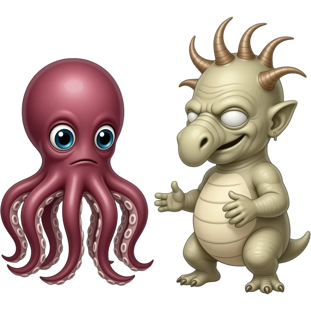 Kraken vs cyclops emoji