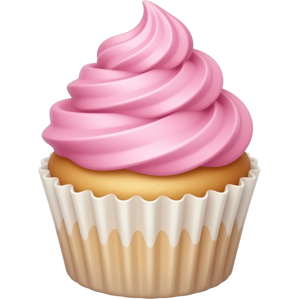 Cupcake with pink icing emoji