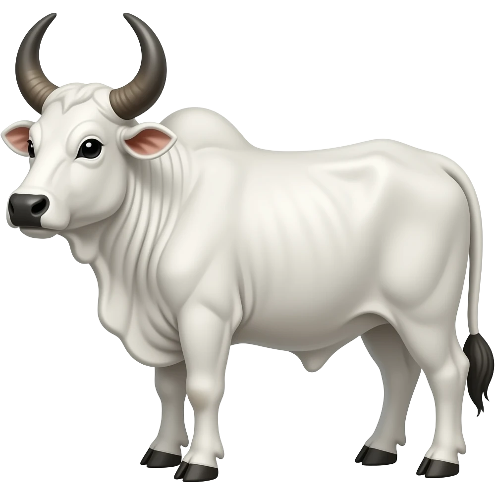 white zebu ox emoji