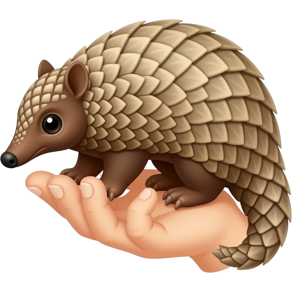 Let's paint it wish Pangolin hand emoji