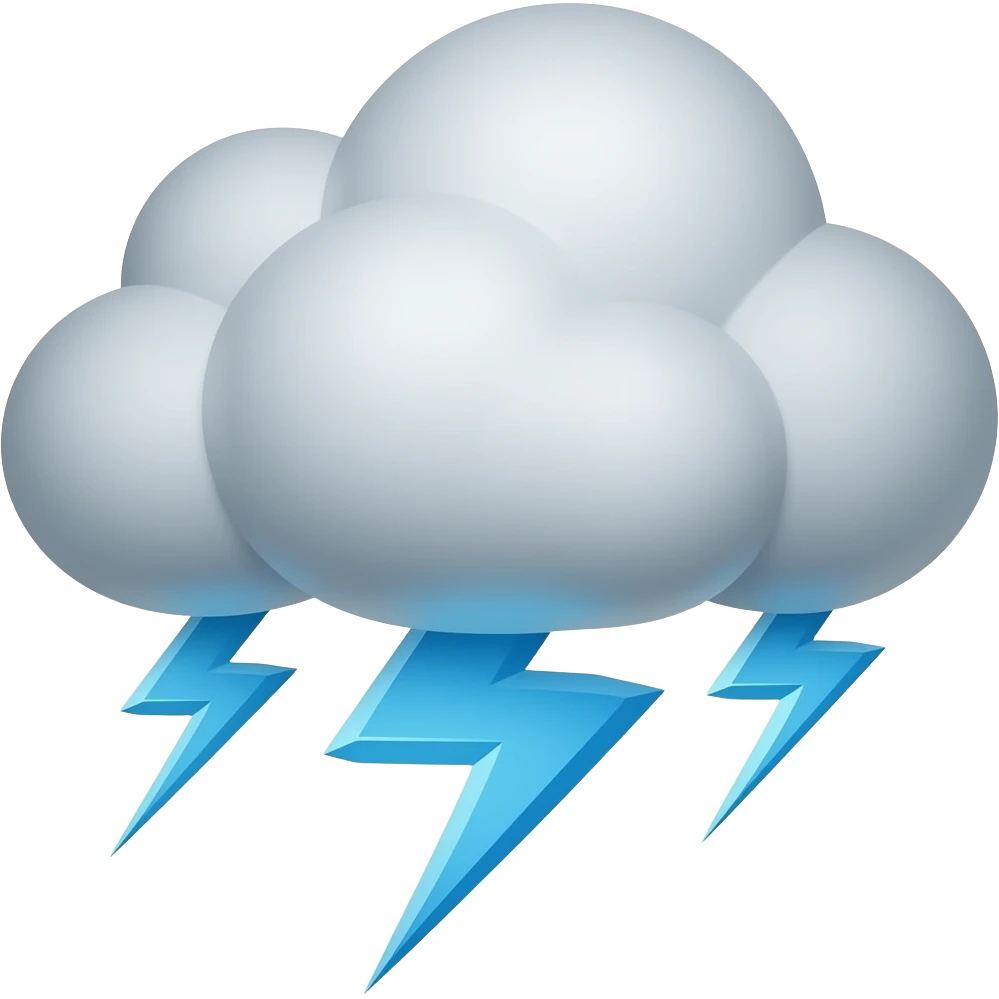 thunder cloud blue light emoji
