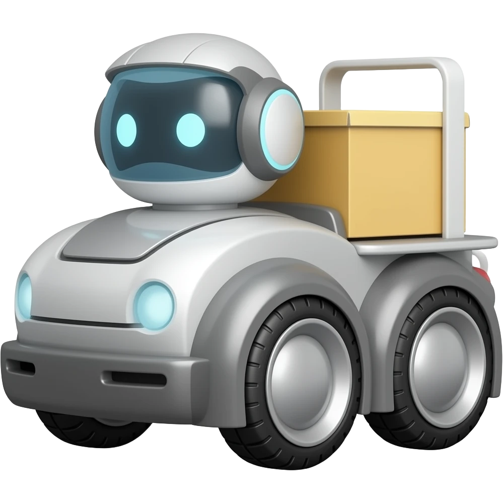 delivery robot emoji
