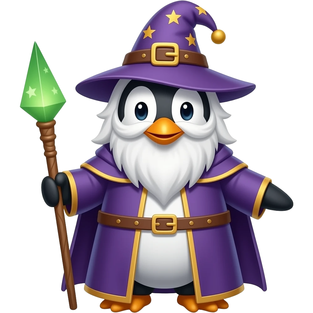 Penguin Wizard emoji
