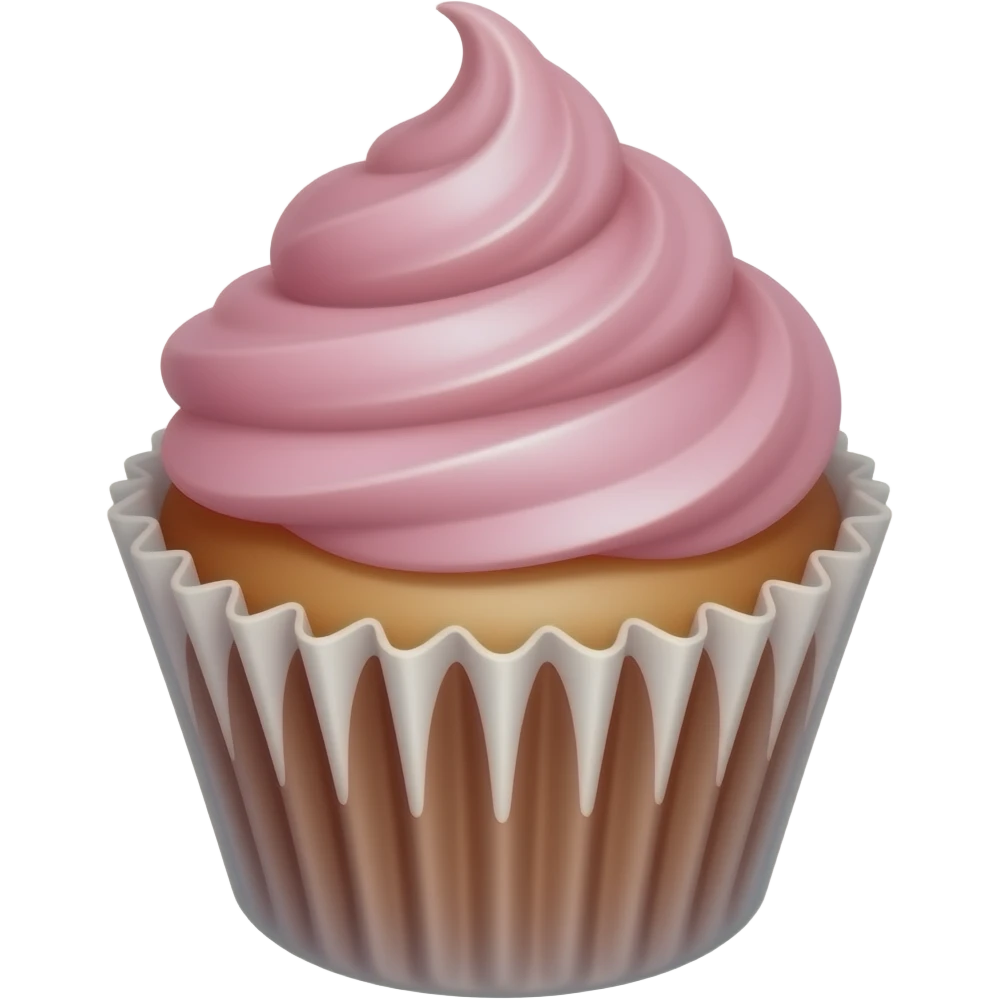 Cupcake with pink icing emoji