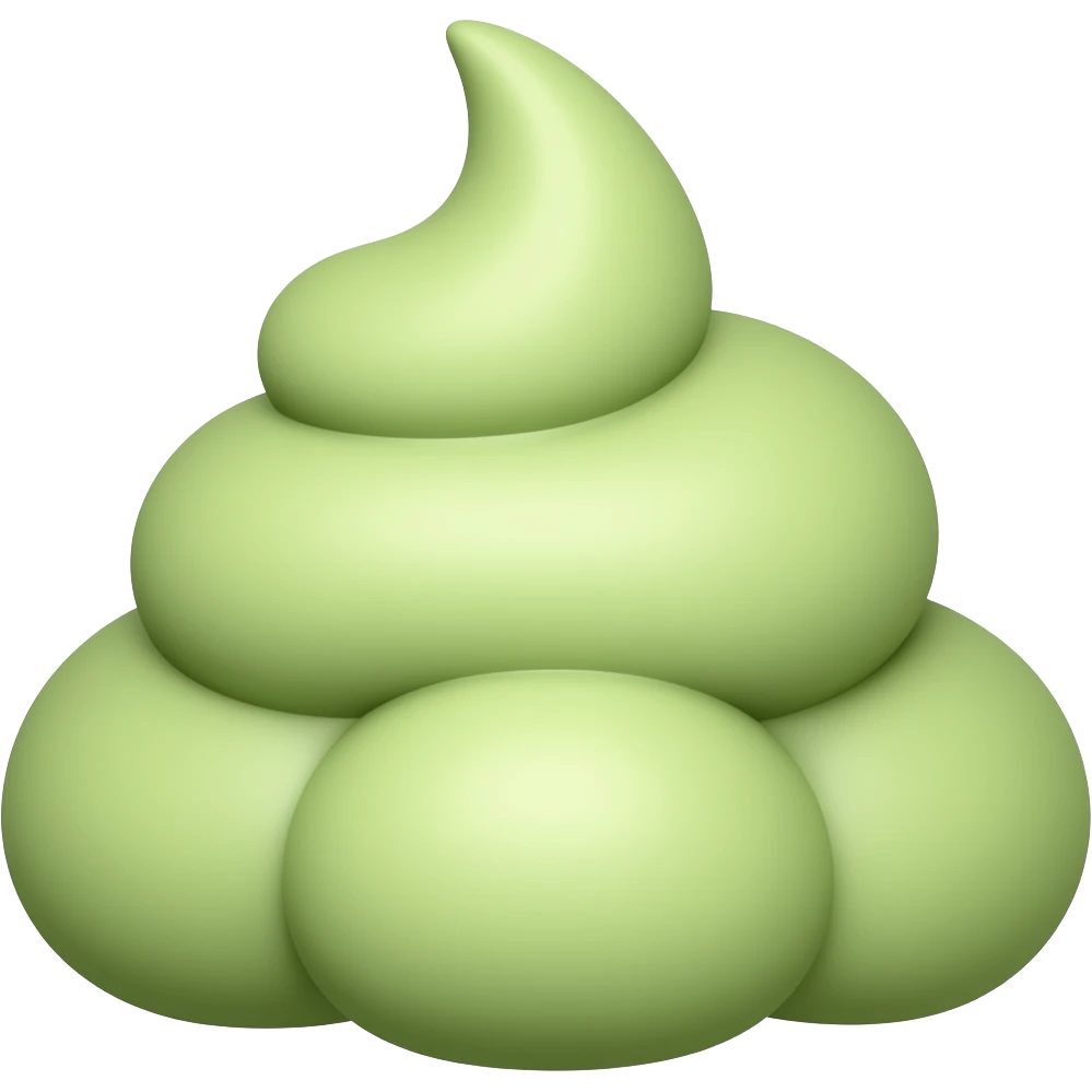 Only green Fart coming out from a butt emoji