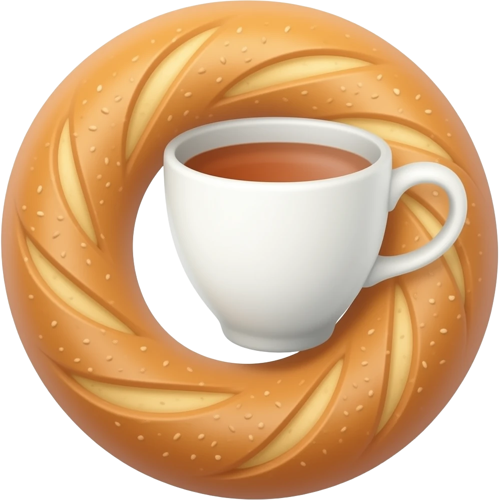 Çay simit emoji