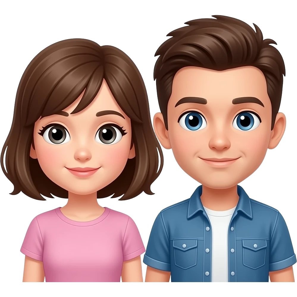 Girl and boy emoji