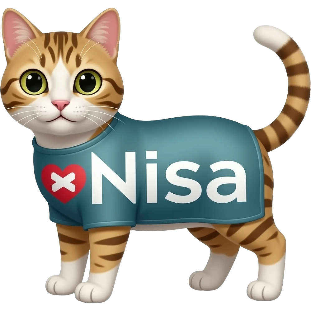 Nisa pankartlı bir kedi oluştur emoji