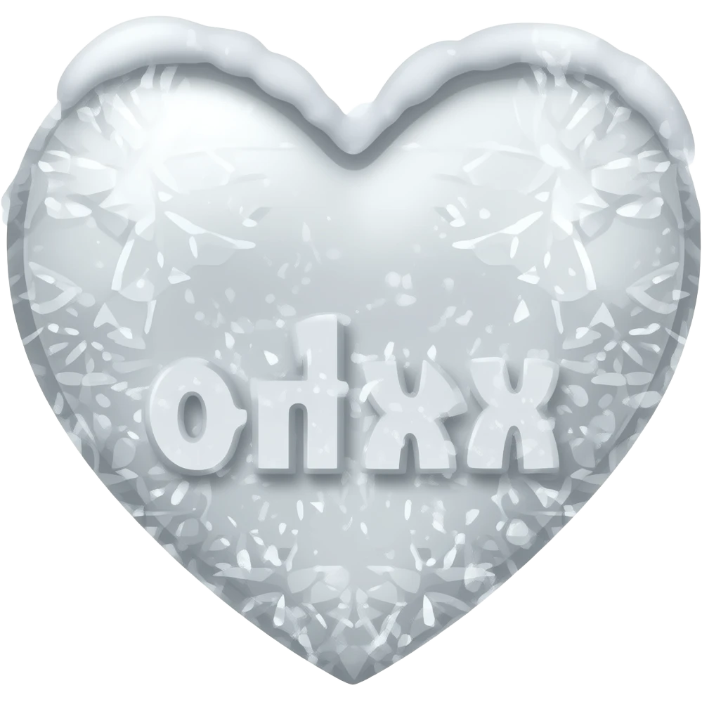 I need an emoji a white heart that looks frozen emoji