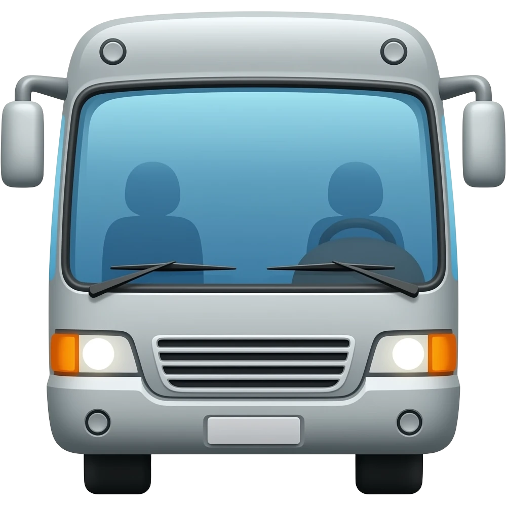 Gray bus emoji