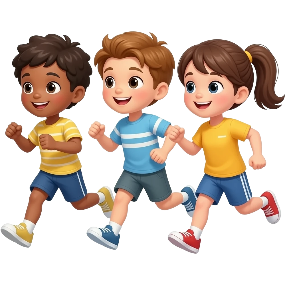 Дети забег emoji