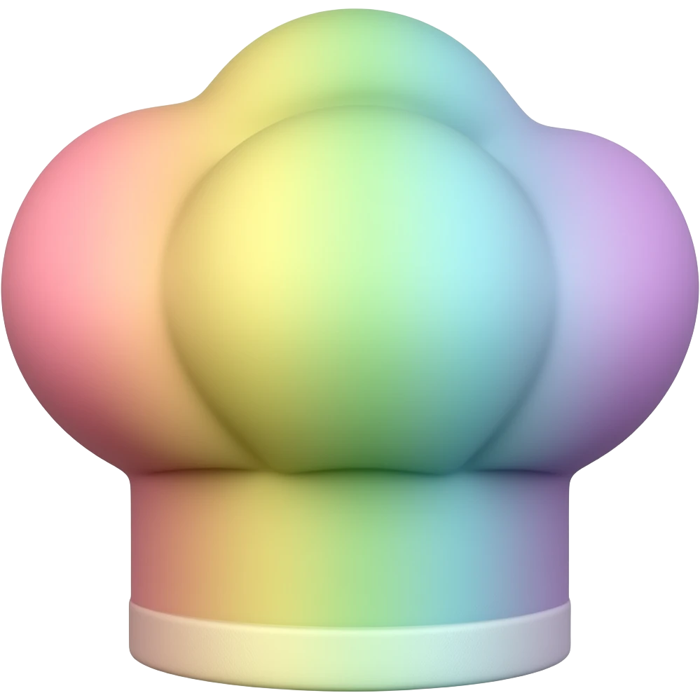Chef hat rainbow pastel :3 emoji