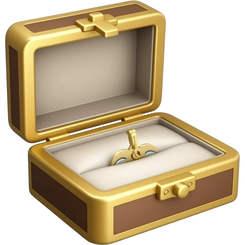 boîte à bijoux, la vue est en 3 quart emoji