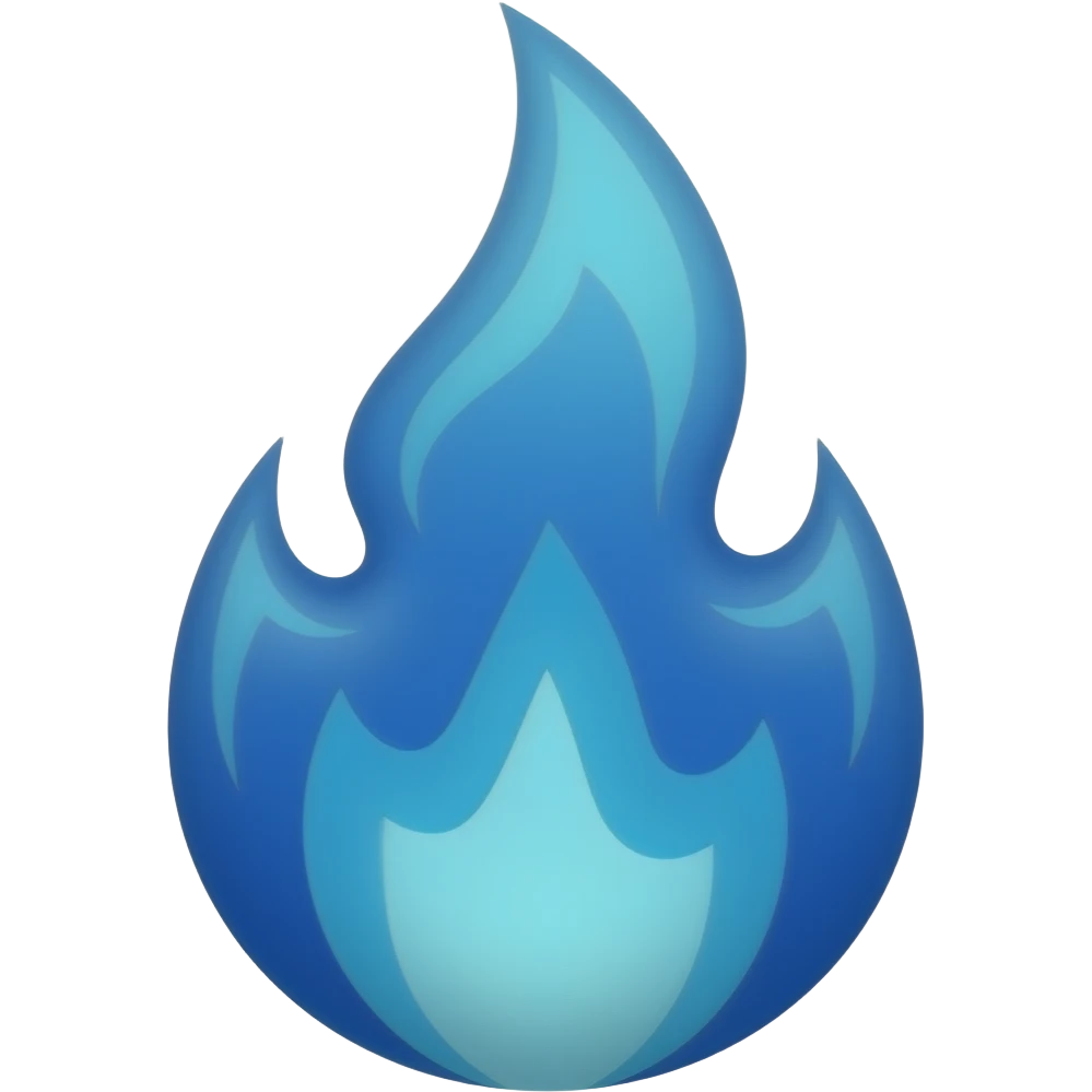 Blue fire emoji