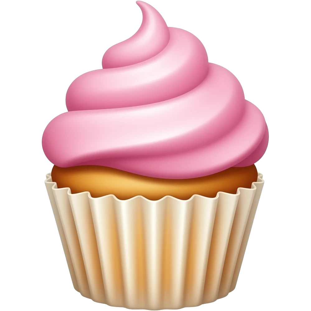 Cupcake with pink icing emoji