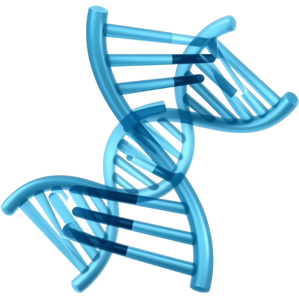DNA bright blue emoji