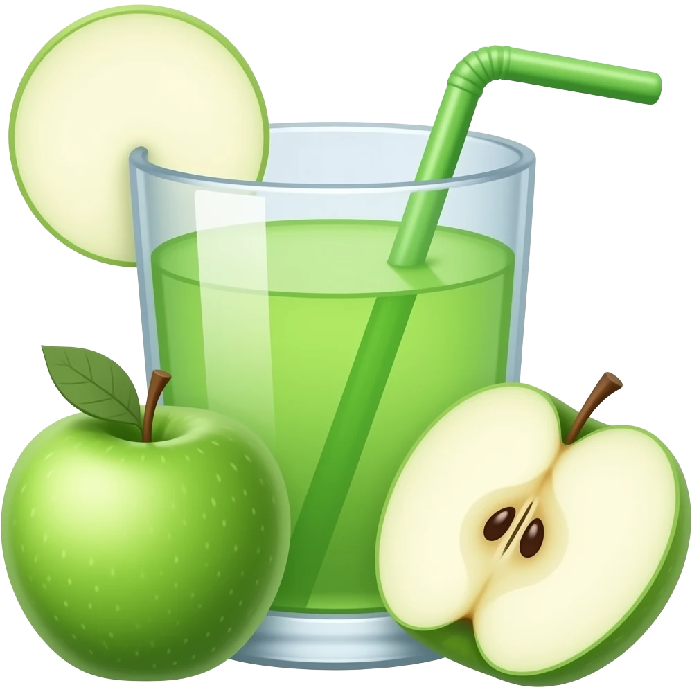 青苹果果汁饮品 emoji