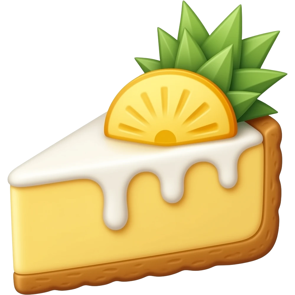 A pineapple cheesecake emoji