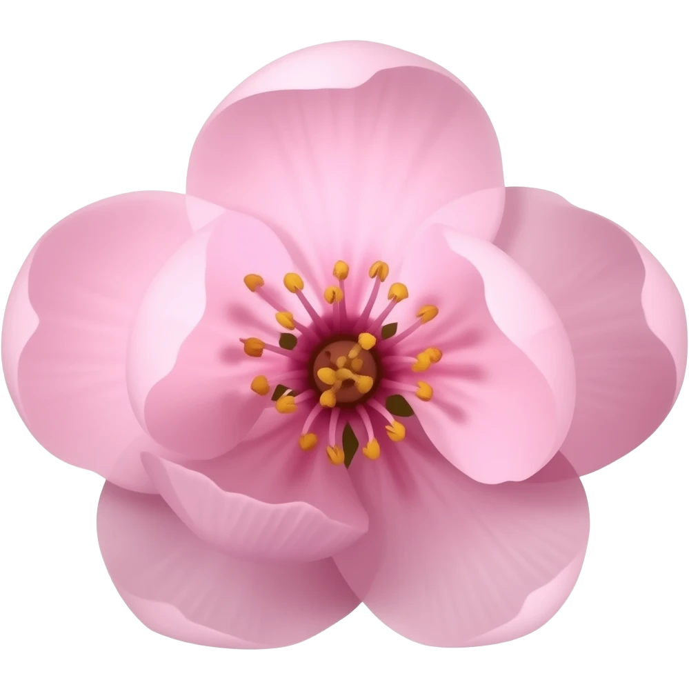 A bright spring blossom with soft pink petals opening gently emoji
