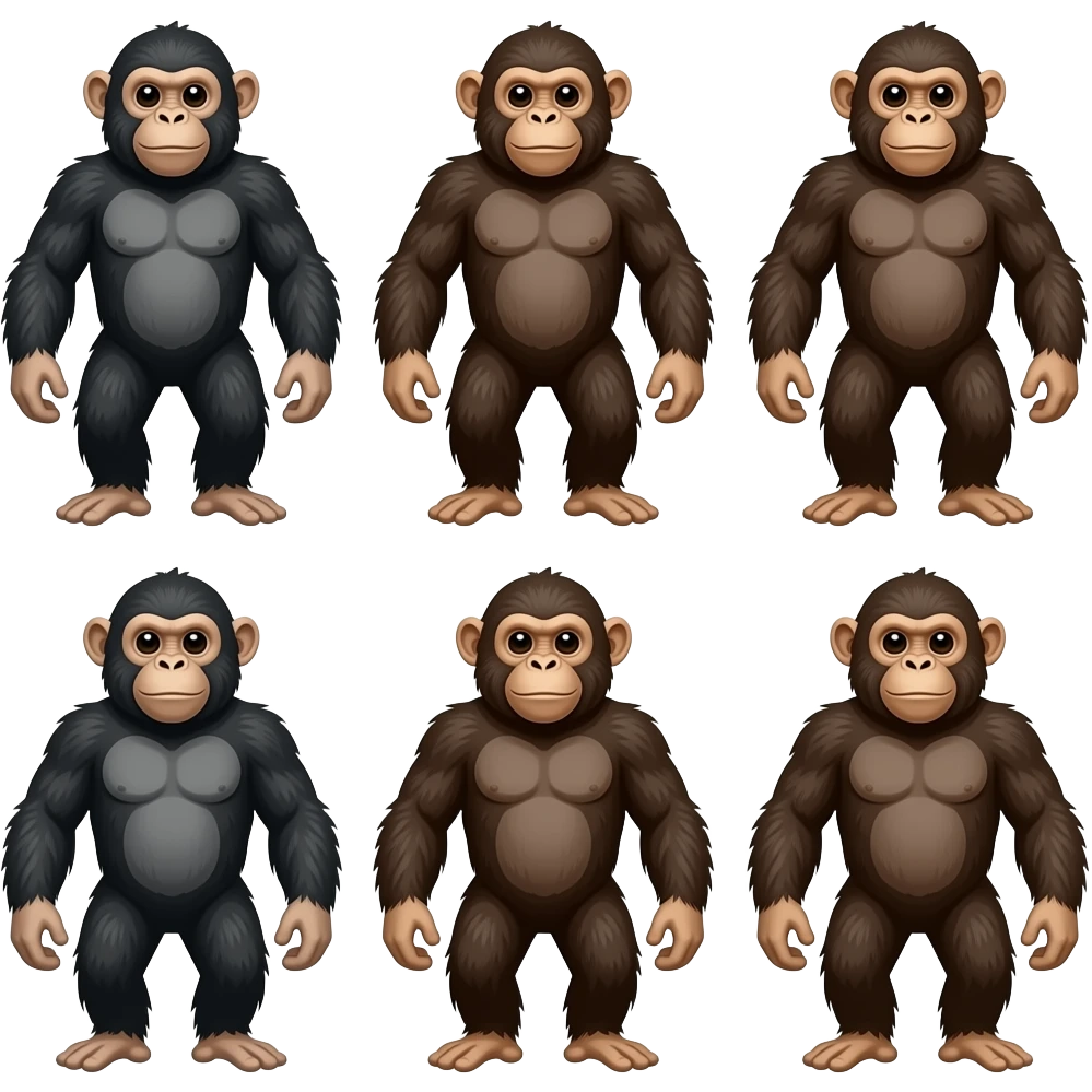 six Apes emoji