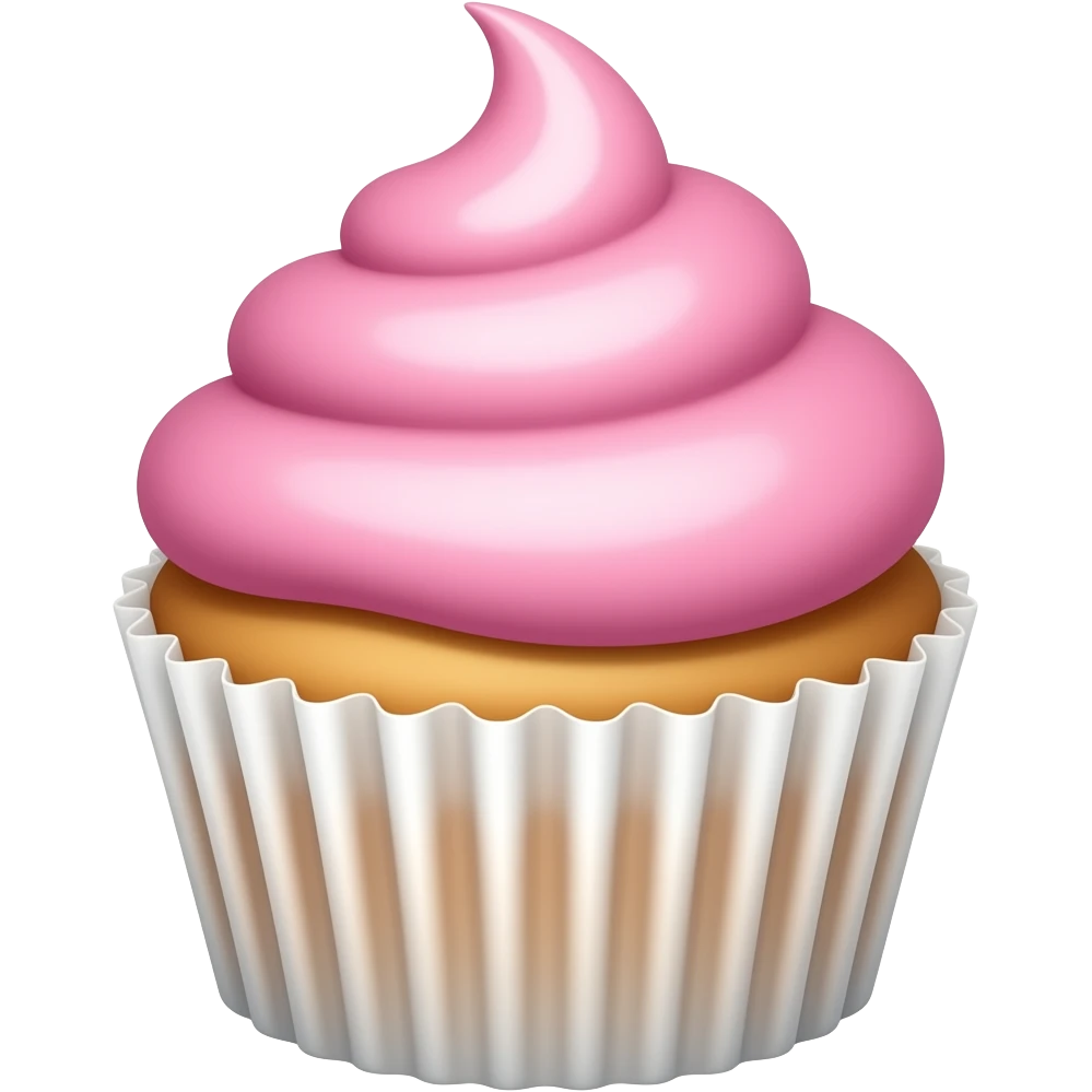 Cupcake with pink icing emoji