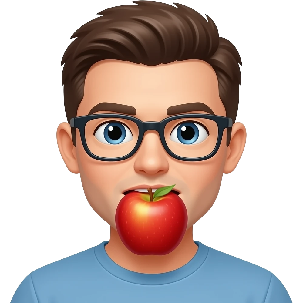 Suck the apple emoji